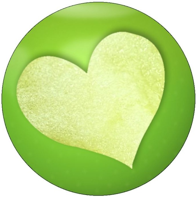 Apple Heart Pinback Buttons and Stickers