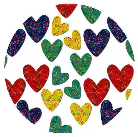 Heart Pinback Buttons and Stickers