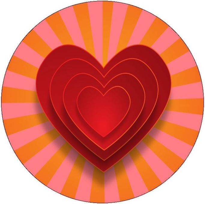 Heart Pinback Buttons and Stickers