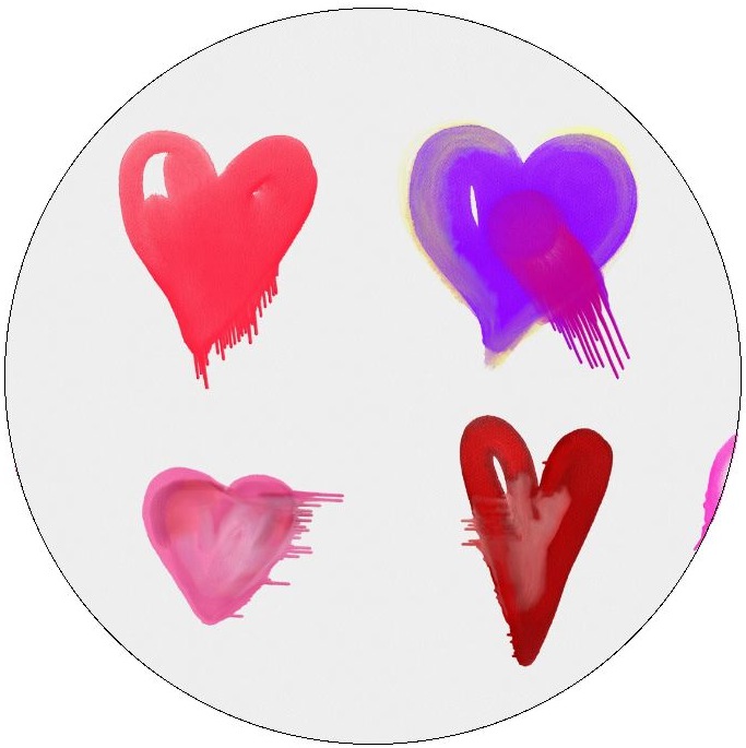 Heart Pinback Buttons and Stickers