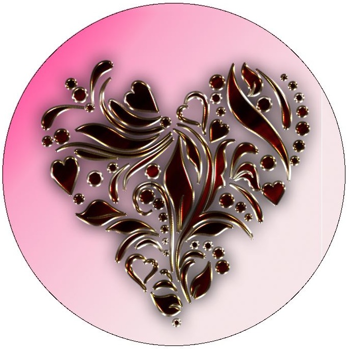 Heart Pinback Buttons and Stickers