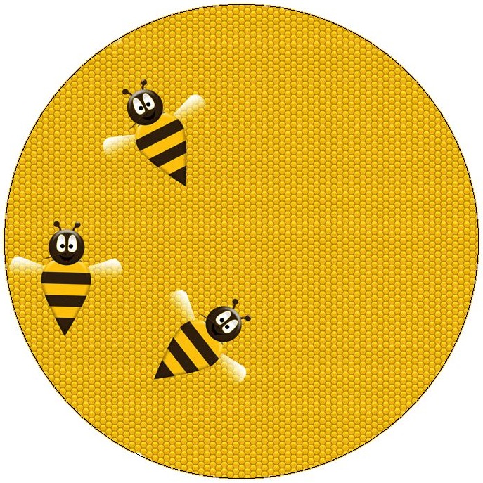 Bee and Honey Pinback Buttons and Stickers