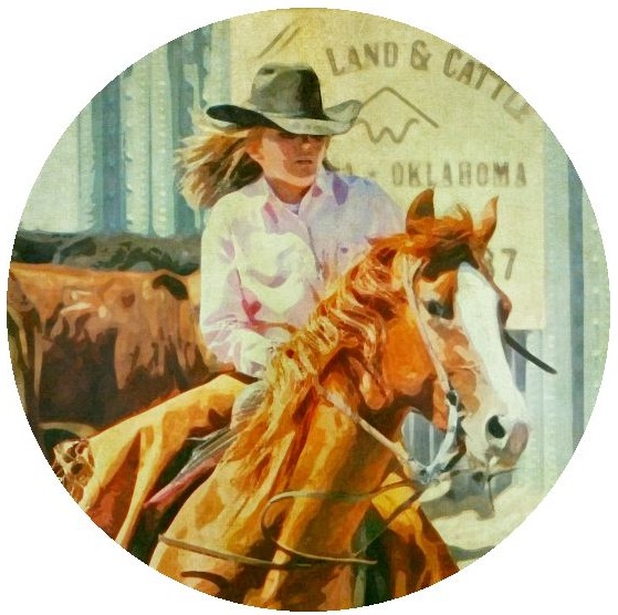 Girl on Horse Pinback Buttons and Stickers