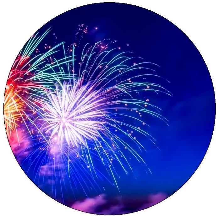 Fireworks Pinback Button