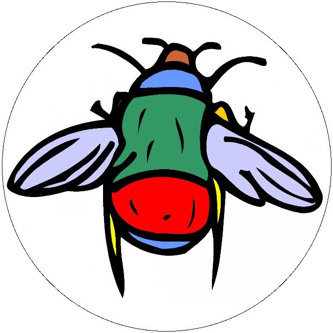 Insect Clip Art Pinback Buttons and Stickers