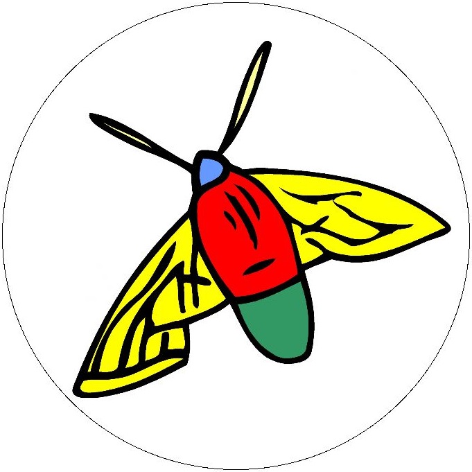 Insect Clip Art Pinback Buttons and Stickers