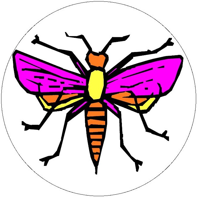 Insect Clip Art Pinback Buttons and Stickers