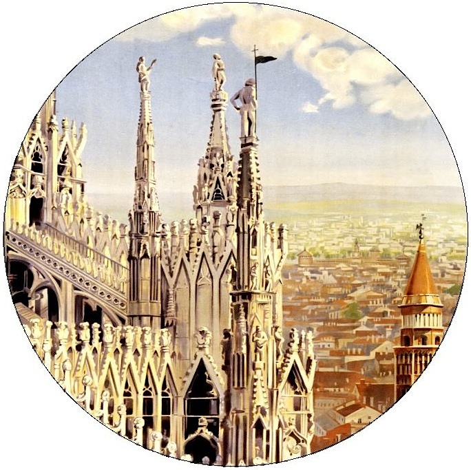 Milan Pinback Buttons and Stickers