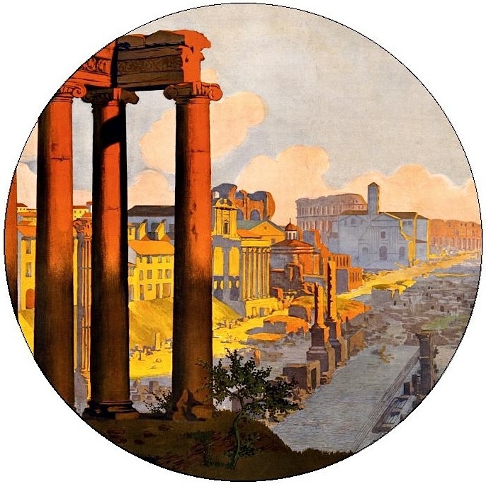 Rome Pinback Buttons and Stickers