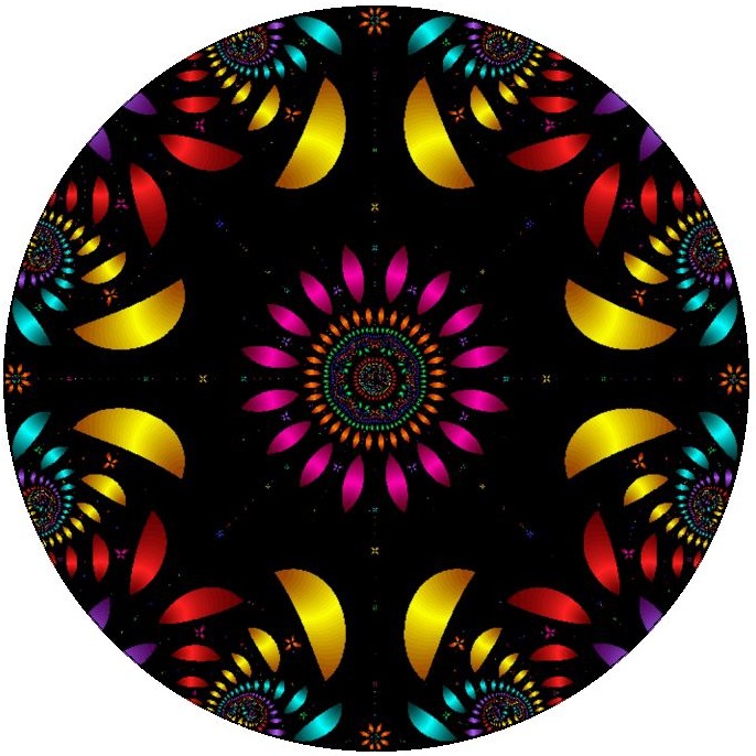 Kaleidoscope Pinback Buttons and Sticker