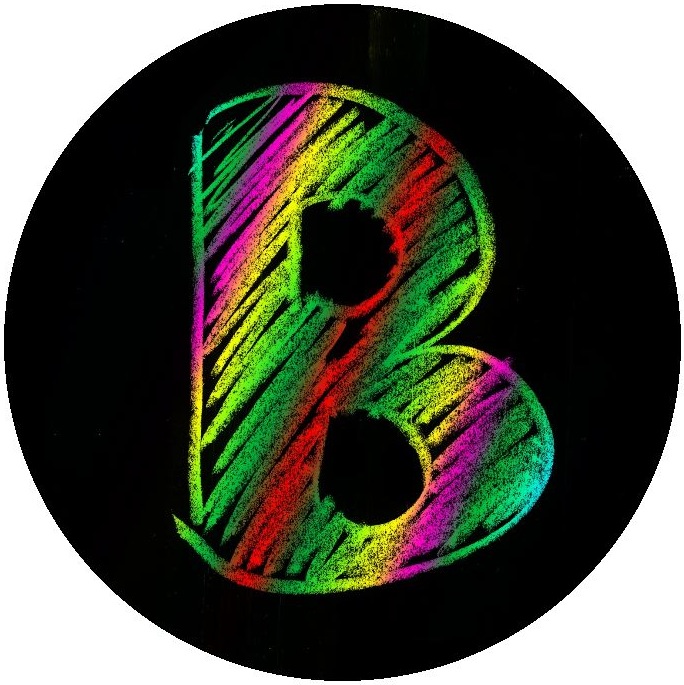 Rainbow Lettering Pinback Buttons and Sticker