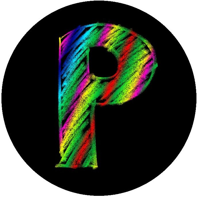 Rainbow Lettering Pinback Buttons and Sticker