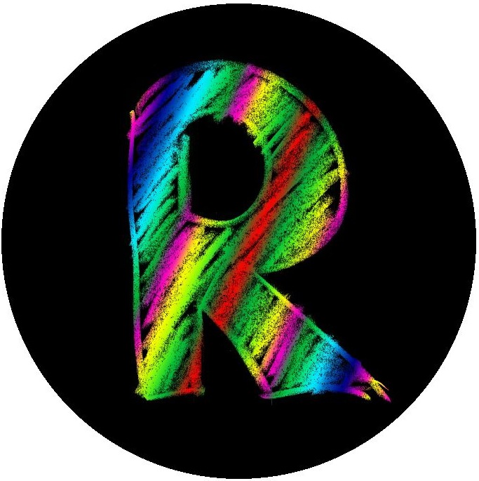Rainbow Lettering Pinback Buttons and Sticker