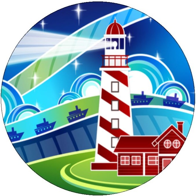 Lighthouse Pinback Buttons and Stickers