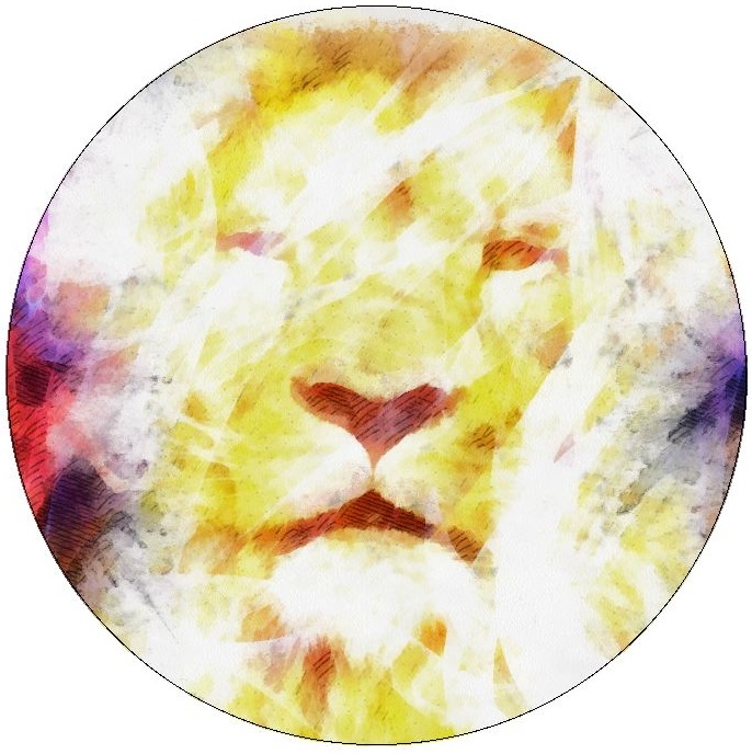 Lion Pinback Buttons and Stickers