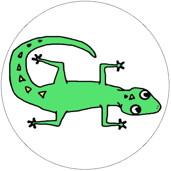 Lizard Set Pinback Buttons and Stickers