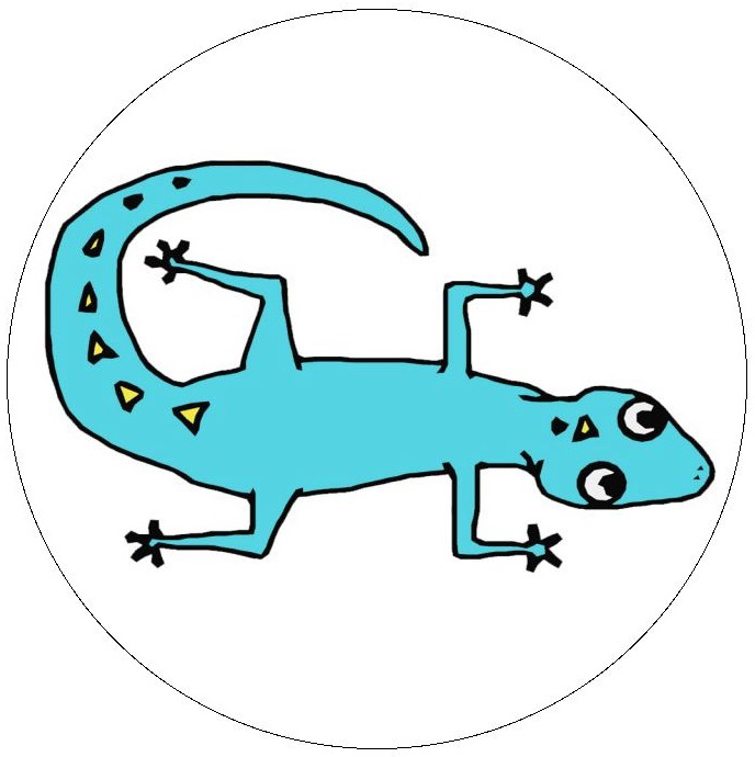 Lizard Set Pinback Buttons and Stickers
