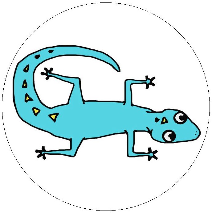 Lizard Set Pinback Buttons and Stickers