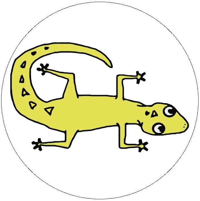 Lizard Set Pinback Buttons and Stickers