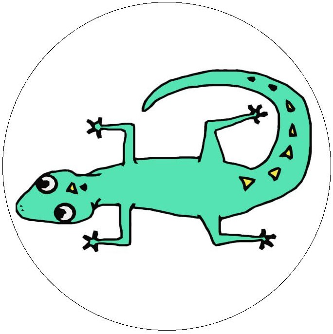 Lizard Set Pinback Buttons and Stickers