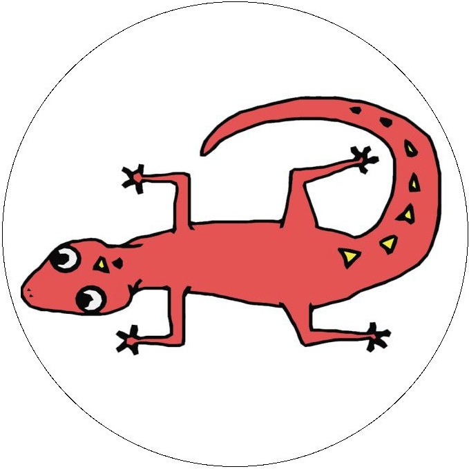 Lizard Set Pinback Buttons and Stickers