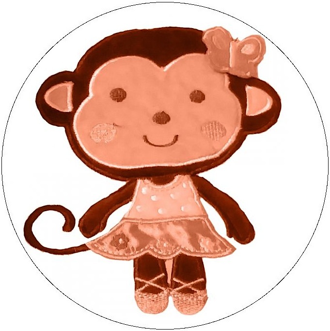 Monkey Photo Pinback Button and Stickers