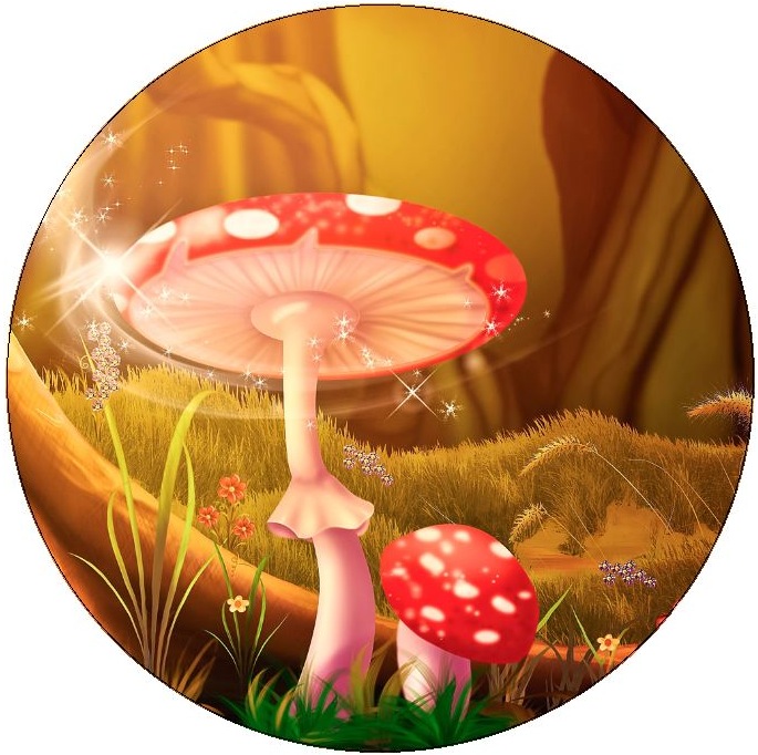 Mushroom Photo Pinback Buttons