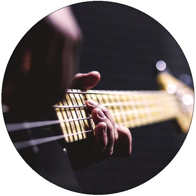Bass Guitar Pinback Buttons and Stickers