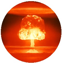 Nuclear Bomb Explosion Pinback Buttons