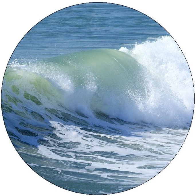 Ocean Wave Pinback Buttons and Stickers