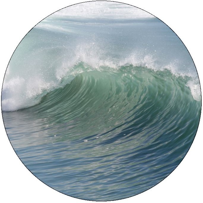 Ocean Wave Pinback Buttons and Stickers