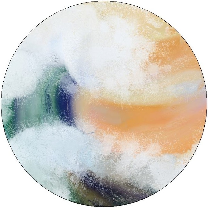 Ocean Wave Painting Pinback Buttons and Stickers