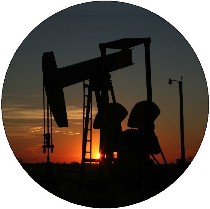 Oil Well Pinback Buttons and Stickers