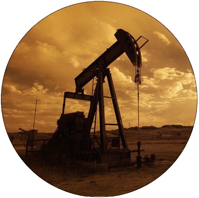 Oil Well Pinback Buttons and Stickers