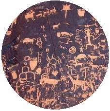 Petroglyph Pinback Buttons and Stickers