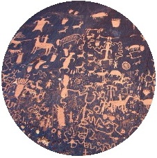 Petroglyph Pinback Buttons and Stickers