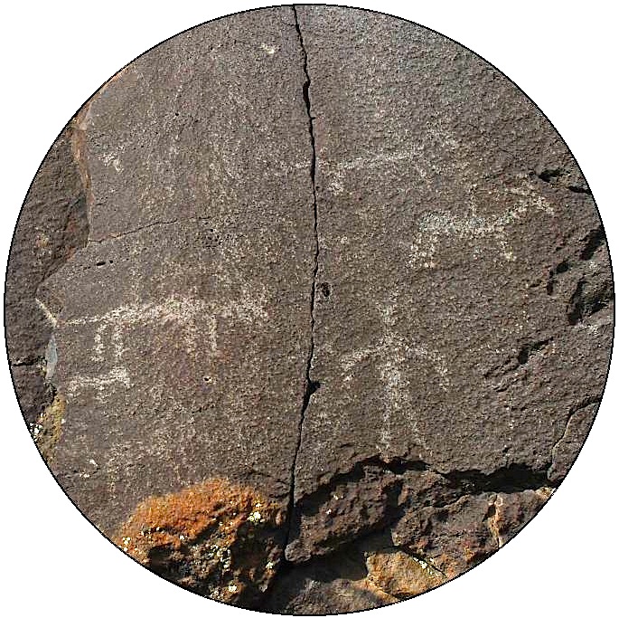 Petroglyph Pinback Buttons and Stickers