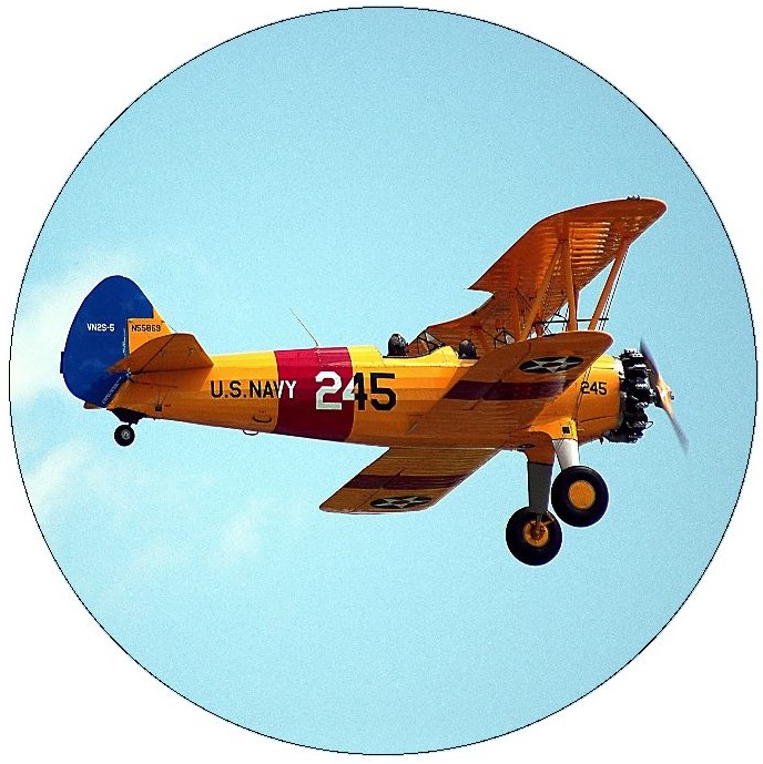 Plane Pinback Button and Sticker