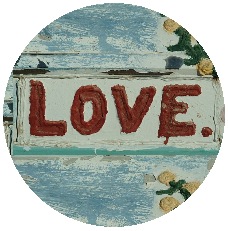 Salvation Mountain Love Pinback Buttons and Stickers