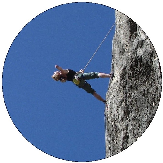 Rock Climbing Pinback Button and Stickers