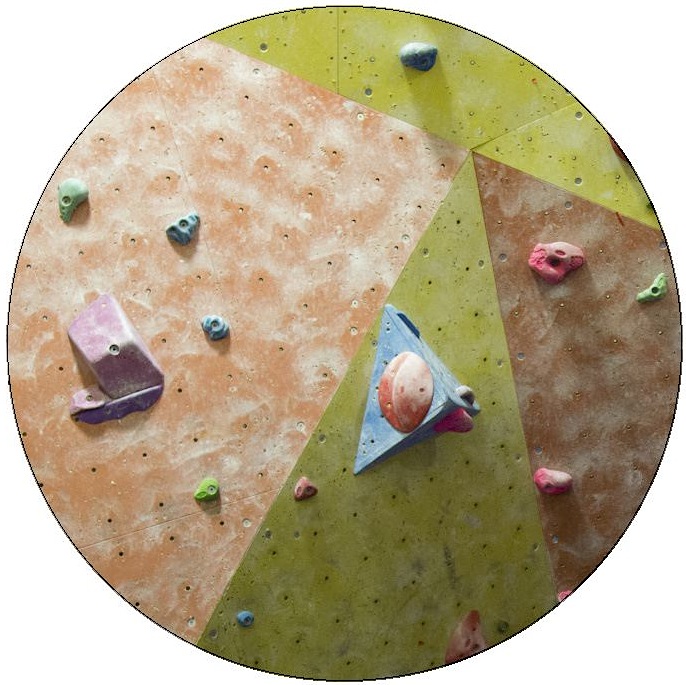 Rock Climbing Wall Pinback Button and Stickers