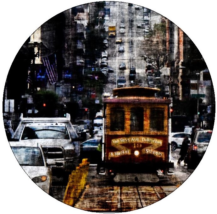 San Francisco Cable Car Pinback Buttons and Stickers