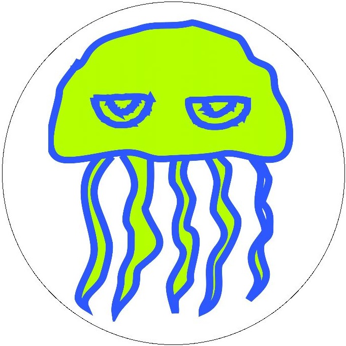 Jellyfish Pinback Button and Stickers