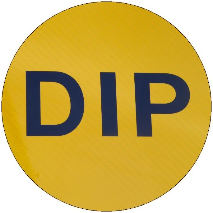 Dip Sign Pinback Button and Stickers