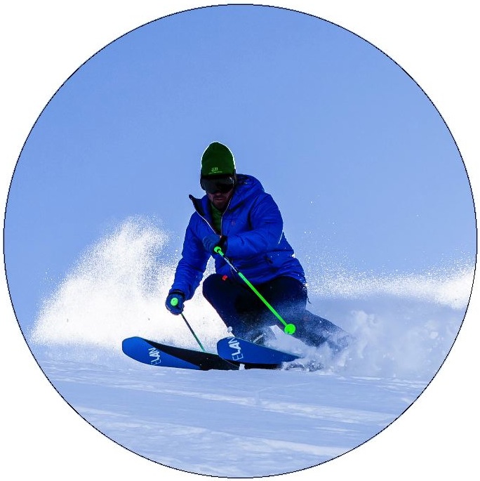 Ski and Snowboard Pinback Button and Stickers