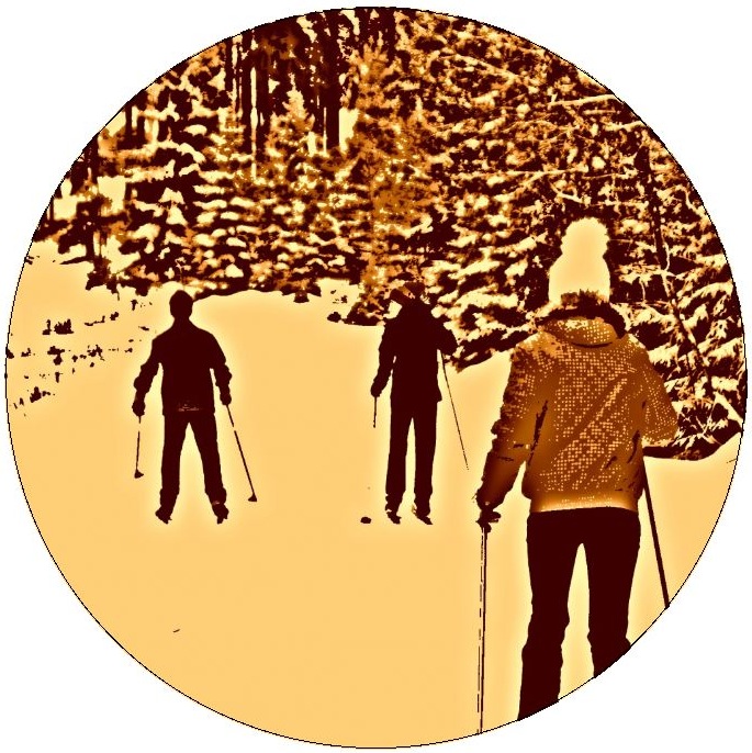 Ski and Snowboard Pinback Button and Stickers