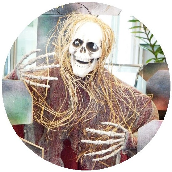 Skeleton Pinback Button and Stickers