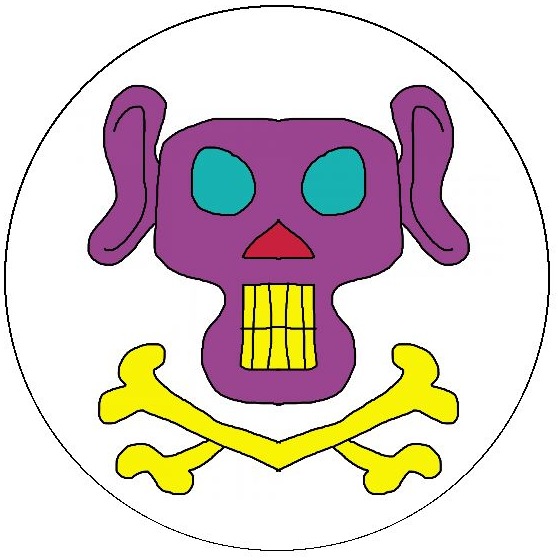 Skull Pinback Button and Stickers