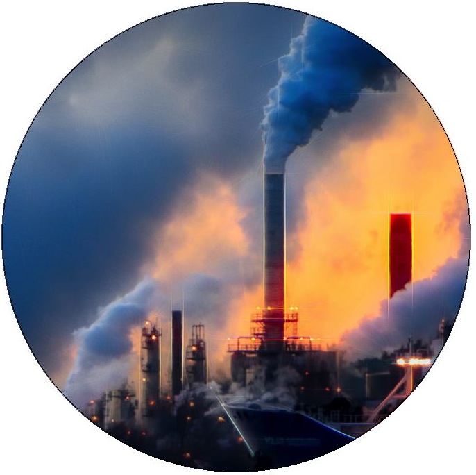 Smokestack Pinback Buttons and Stickers