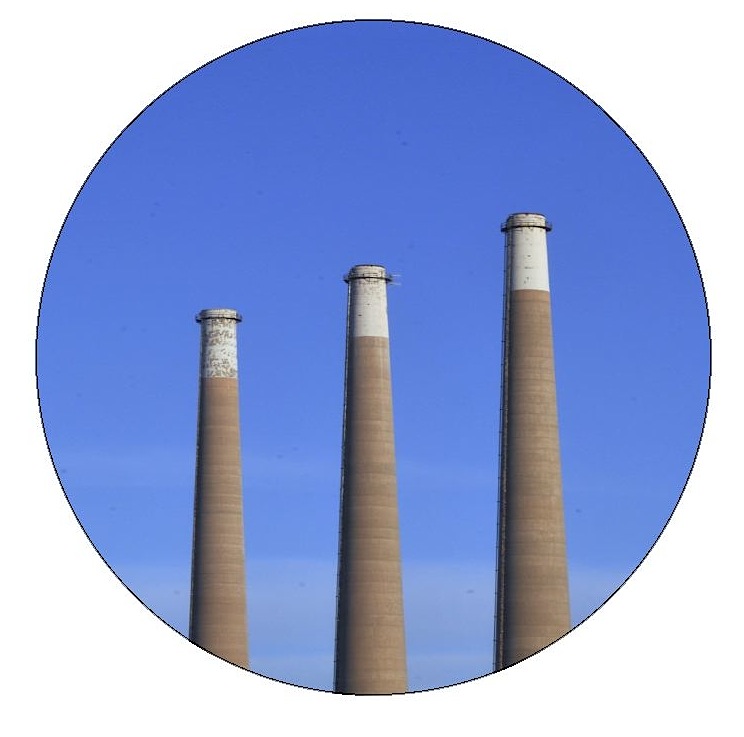 Smokestack Pinback Buttons and Stickers